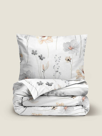 Постельное белье 2-спальное, 2 наволочки 50х70 см, пододеяльник 175х215 см, Silvano, поплин, 20462