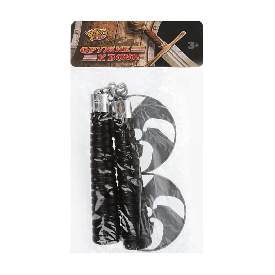 Игровой набор Yako, Оружие к бою, Ниндзя, 18 см, 10 см, нунчаки, 2 сюрикена, M0425