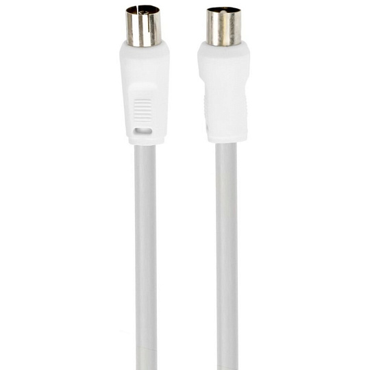 Провод антенный, 5 м, разъемы M-F, белый, Smartbuy, K-TV235-50