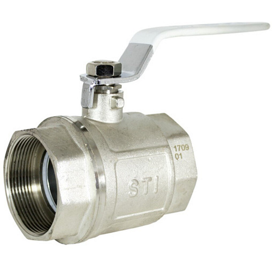 Кран для воды, 2", г-г, ручка, никель, STI