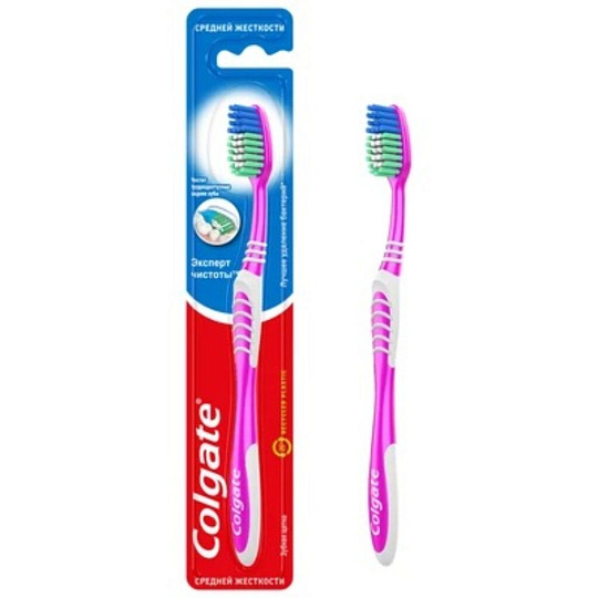 Зубная щетка Colgate, Экстра чистота, средней жесткости, в ассортименте
