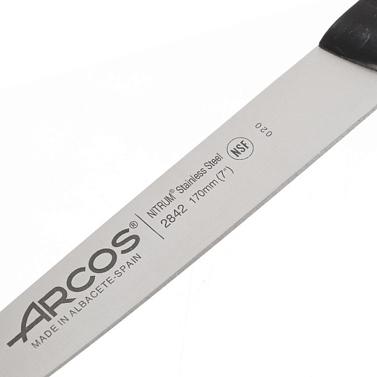 Нож кухонный Arcos, Universal, филейный, нержавеющая сталь, 17 см, рукоятка пластик, 2842-B