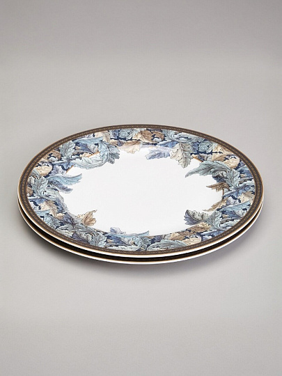 Набор тарелок обеденный, фарфор, 2 шт, 25.5 см, круглый, Art Collection, Lefard, 590-691