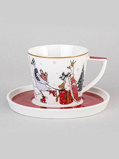 Чайная пара фарфор, 2 предмета, на 1 персону, 250 мл, Lefard, Family Christmas, 425-162