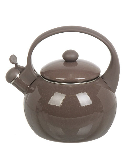 Чайник сталь, эмалированное покрытие, 2.2 л, со свистком, Daniks, Mokko, индукция