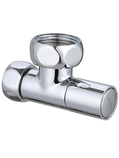 Кран для полотенцесушителя 1"х3/4", Г-Г, хром, 2 шт, Gappo, G474.0506, угловой