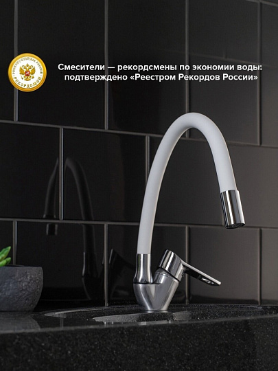 Смеситель для кухни, РМС, гибкий излив, с картриджем, SL137W-016F