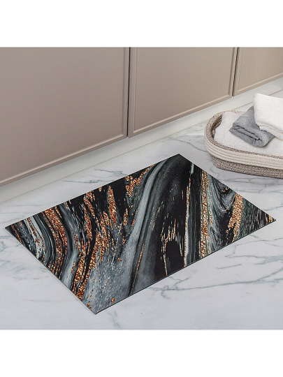 Коврик для ванной влаговпитывающий, 0.4х0.6 м, полиэстер, мульти мрамор, Dekotex, Diatomite, DTX.DT.NB-336.40х60
