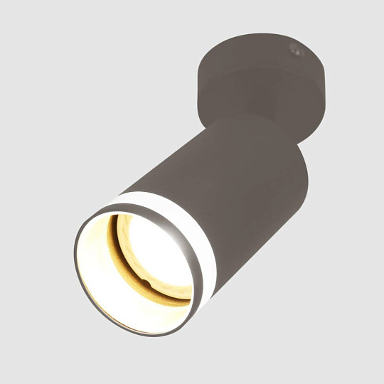 Светильник на основании General Lighting Systems, Башня, 50 Вт, GU10, на 1 лампочку, IP20, d5.5х10 см, боковое рассеивание, Спот, графит, 661817