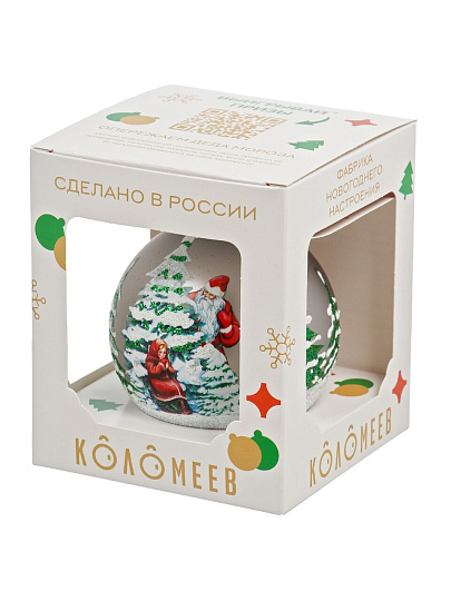 Елочный шар Сказка, 8 см, стекло, КУ-80-244181
