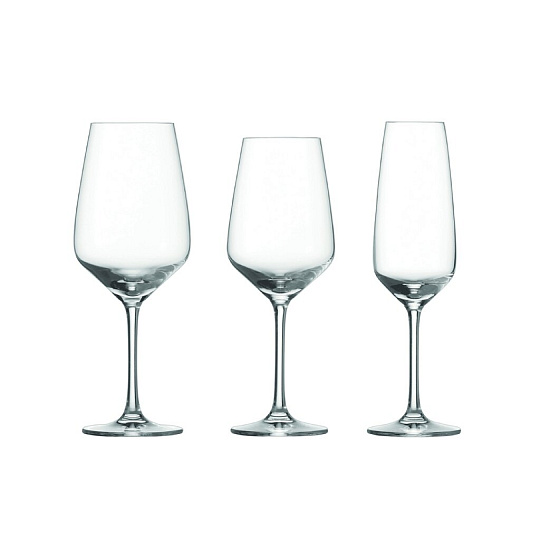 Набор для спиртного 18 предметов, хрустальное стекло, бокал для вина 356 мл 6 шт, бокал для вина 497 мл 6 шт, бокал для шампанского283 мл 6 шт, Schott Zwiesel, Taste, 121868