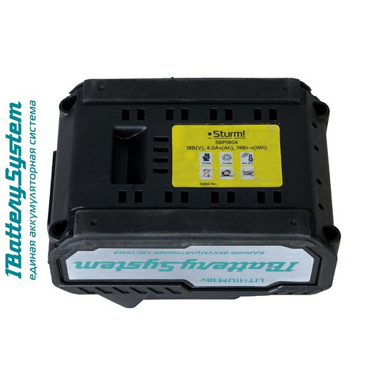 Аккумулятор 4 мА·ч, 18 В, Sturm, 1BatterySystem, SBP1804