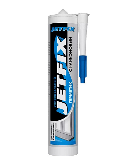 Герметик силиконовый, универсальный, Jetfix, 21003, 280 мл, белый, термостойкий