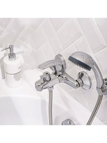 Смеситель для ванны, РМС, короткий излив, с картриджем, хром, SL85-009E