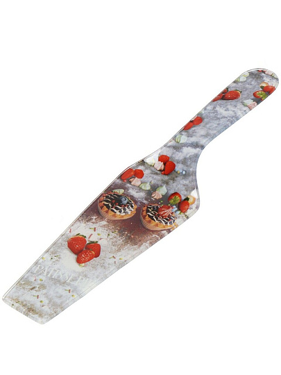 Блюдо стекло, 2 предмета, 30 см, круглое, с лопаткой, Daniks, Пирожные