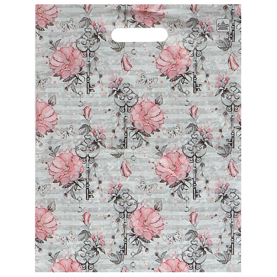 Пакет 34х45 см, 33 мкм, ПЭТ ПНД, с прорезными ручками, в ассортименте, Тико, Бутик