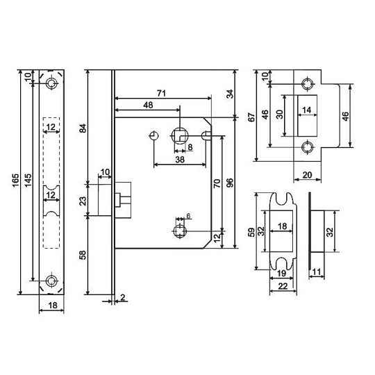 Комплект для сантехнической двери Аллюр, ВЕНСАН BL+L7050S BL+BK-S1 BL (26150/S7050), 15201, черный матовый