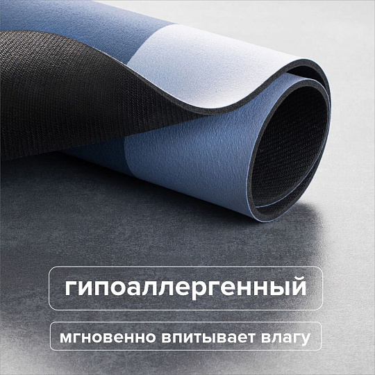Коврик быстросохнущий для ванны, антискользящий, 0.5х0.8 м, полиэстер, РМС, К-03СН-50х80