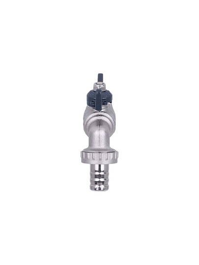 Кран водоразборный 3/4", латунь, со штуцером, ручка-бабочка, AquaLink