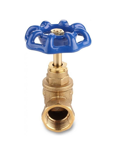 Вентиль для воды, 3/4", г-г, синий, AquaLink