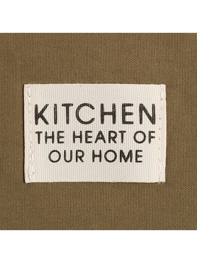 Фартук 60 х 70 см, 100% хлопок, саржа, 220 г/м2, без кармана, Этель, Kitchen, зеленый