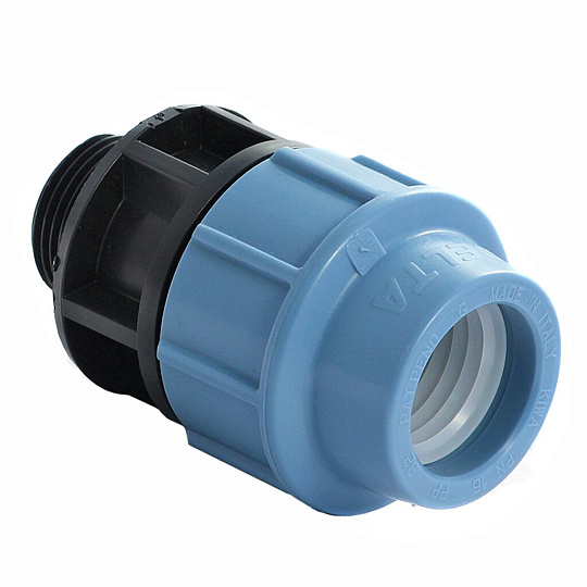 ПНД муфта d40х1", наружная резьба, Unidelta