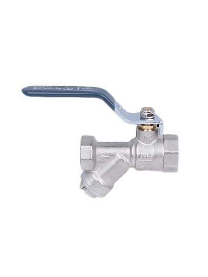 Кран для воды с фильтром 3/4", г-г, ручка, AquaLink
