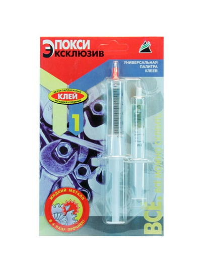 Клей Анлес, эпоксидный, водостойкий, двухкомпонентный, 13 мл, 13 г, 70025, Эксклюзив