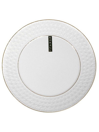 Блюдо керамика, круглое, 25 см, белое, Снежная королева, Korall, CS/S228826-A