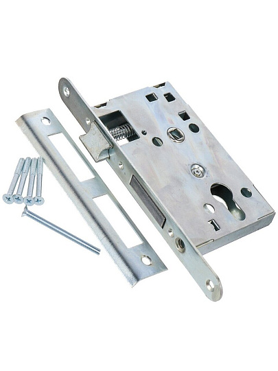 Замок врезной Птимаш, ЗВ4-3.03 (ЗВ4), 12 793, ручка в комплекте, цилиндровый, универсальный, хром