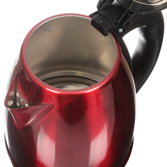 Чайник электрический GoodHelper, KS-181C, красный, 1.8 л, 1500 Вт, скрытый нагревательный элемент, металл