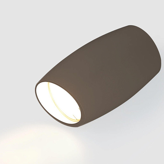 Светильник накладной General Lighting Systems, Бочонок, 50 Вт, GU10, на 1 лампочку, IP20, скошенный верх, d6.5х6х11 см, Спот, графит, 661853