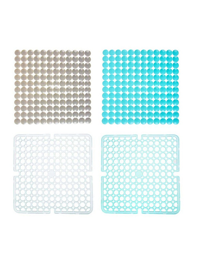 Коврик в раковину противоскользящий квадратный, силикон, ПВХ, 27.5х27.5 см, в ассортименте, Vetta, 444-177