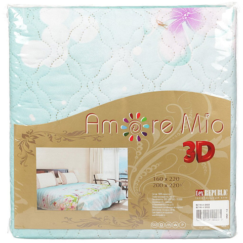 Покрывало Amore Mio (200х220 см) полиэстер, Мята 3D 79063
