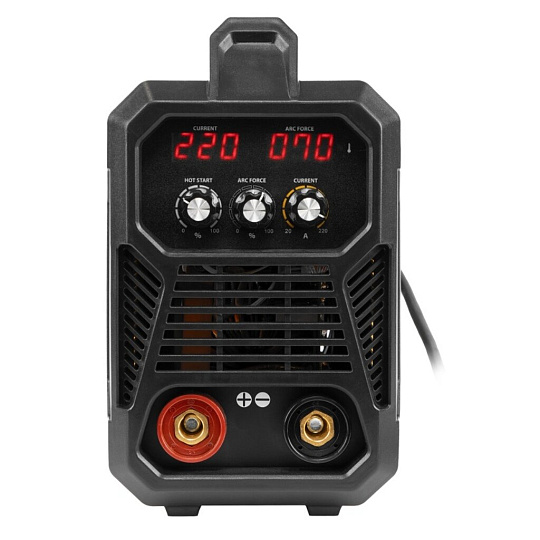 Сварочный аппарат инверторный, Denzel, DM-220 Standart, 4.5 кВт, 220 А, электрод, дуговой, ПВ 60 %