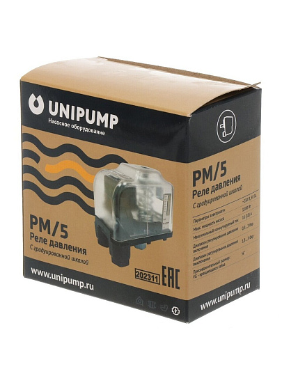 Реле давления для насоса 1/4 '', Unipump, PM/5, 21682