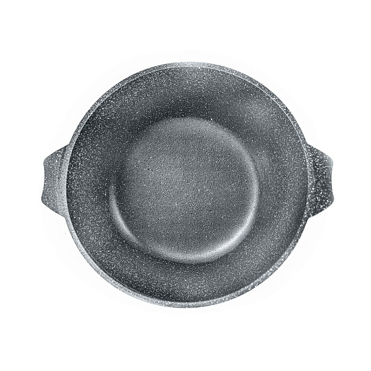 Кастрюля алюминий, антипригарное покрытие, 8 л, с крышкой, крышка стекло, Мечта, Гранит, 48701, серая
