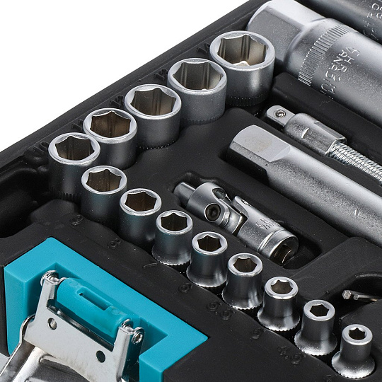Набор слесарных инструментов Bartex, 1/2", 1/4", 6-гранные, сталь, кейс, 94 предмета