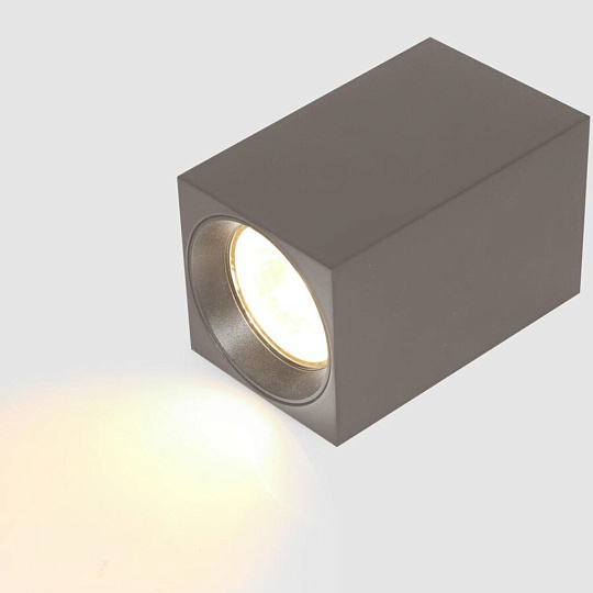 Светильник накладной General Lighting Systems, Прямоугольник, 50 Вт, GU10, на 1 лампочку, IP20, d6х6х10 см, Спот, графит, 661845