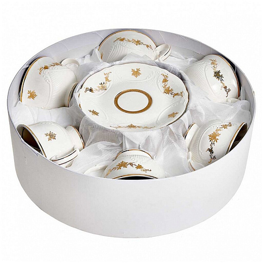 Набор чайный фарфор, 12 предметов, на 6 персон, 240 мл, Beatrix, Марсель, МР082P/6, подарочная упаковка