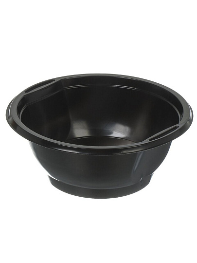 Тарелка одноразовая 50 шт, 600 мл, диаметр 155 мм, суповая, 230-0724, черная