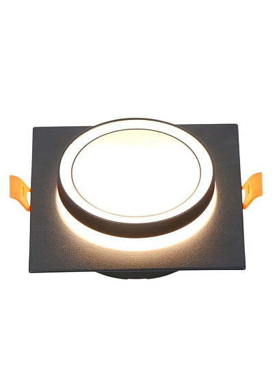 Светильник встраиваемый Вега, GX53, квадратный, черный, General Lighting Systems, GCL-GX53-H38