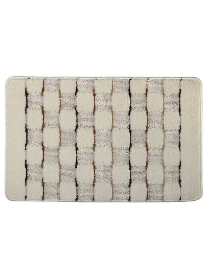 Коврик для ванной антискользящий, 0.5х0.8 м, полипропилен, 11 мм, кремовый, Banyolin, Silver, BAN.SIL.1.50/80-BS