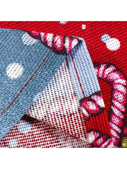 Полотенце кухонное 40х75 см, 100% хлопок, рогожка, Подарок БМ, красное, Россия