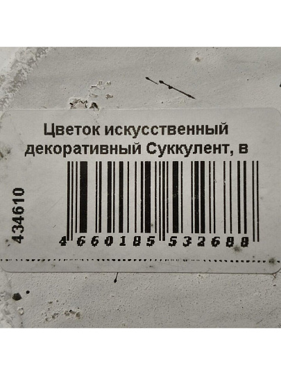 Цветок искусственный декоративный Суккулент, в кашпо, 9х9х11 см, Y4-6917
