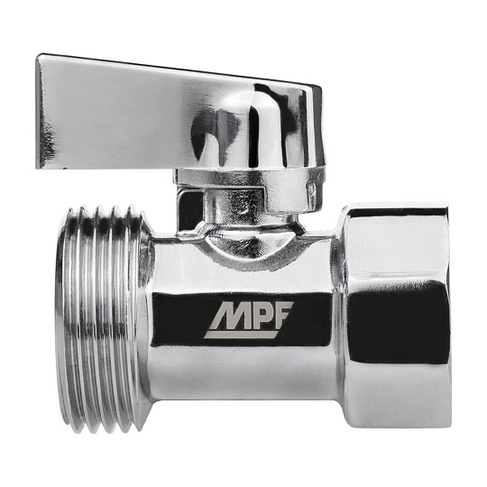 Кран для воды (мини), 1/2"х3/4", г-ш, латунь, ручка-флажок, MasterProf