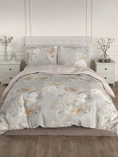 Постельное белье 2-спальное, простыня 215х240 см, 2 наволочки 70х70 см, пододеяльник 175х215 см, Для Snoff, сатин, Рейси