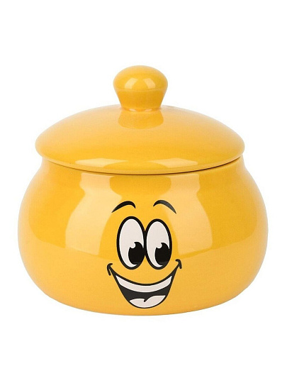 Банка для меда, керамика, 0.5 л, 13х12 см, с крышкой, подарочная упаковка, Smile, L2520867
