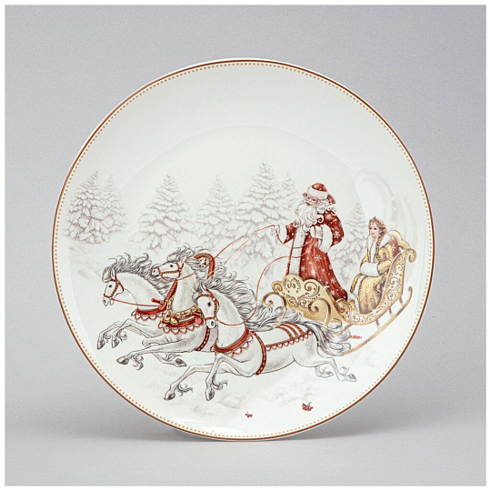 Тарелка закусочная, фарфор, 20.5 см, круглая, Морозко, Lefard, 85-2036