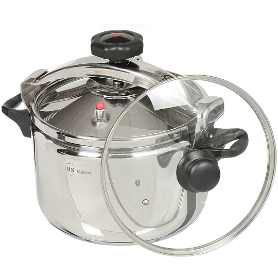 Скороварка нержавеющая сталь, 9 л, крышка нержавеющая сталь, пластиковая ручка, Rainstahl, 5600-09RS\PR